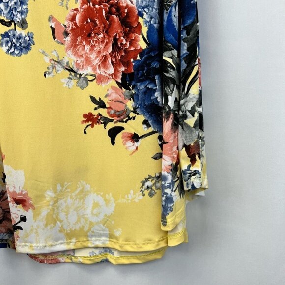 Saved By The Dress Womens Multicolor Floral Yellow/Multi Sleeveless Top Medium - Picture 5 of 11